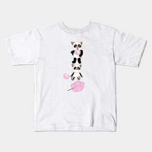 Cotton Candy Panda Kids T-Shirt
